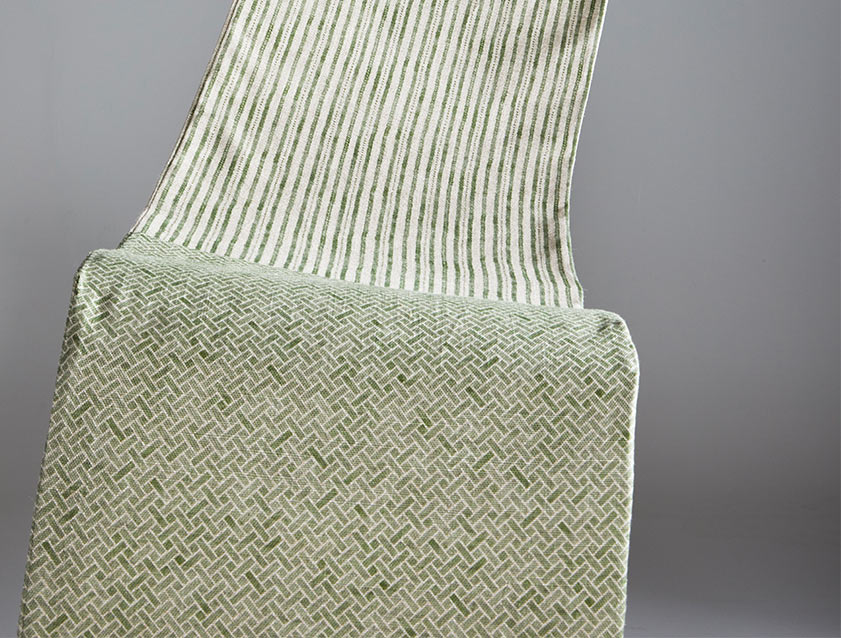 Sussex Parquet Spring Green and Sussex Stripe Spring Green